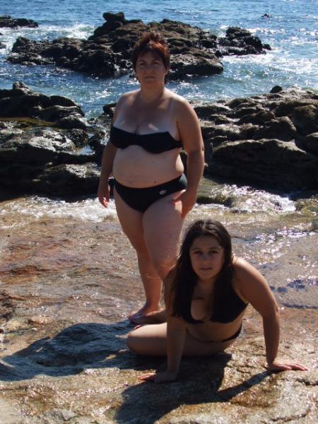 moi et ma maman à la plage